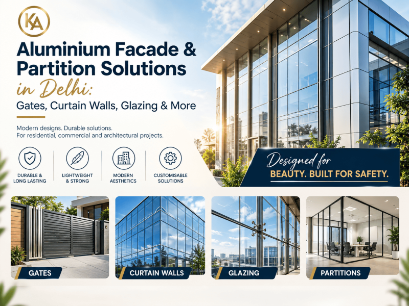 Aluminium Facade & Partition Solutions in Delhi: Gates, Curtain Walls, Glazing & More